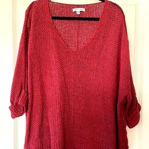 Burgundy Knit Sweater